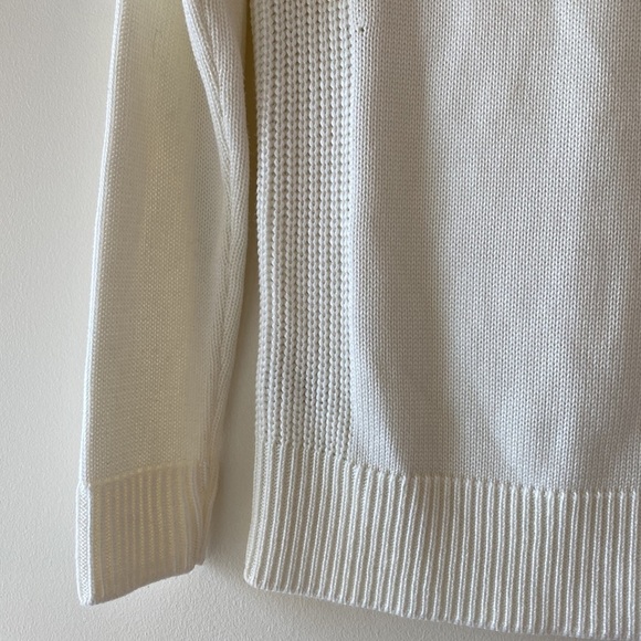 Calvin Klein Ivory Lace Up Sweater - Picture 11 of 13